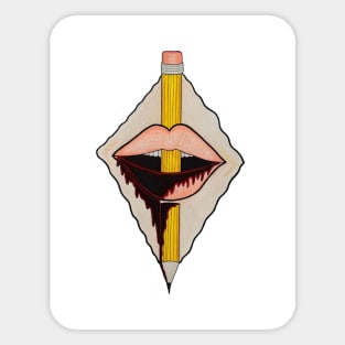 Penciled Mouth Sticker